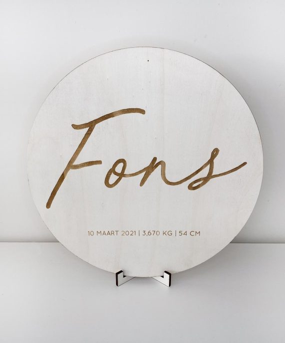 Naambord rond Fons